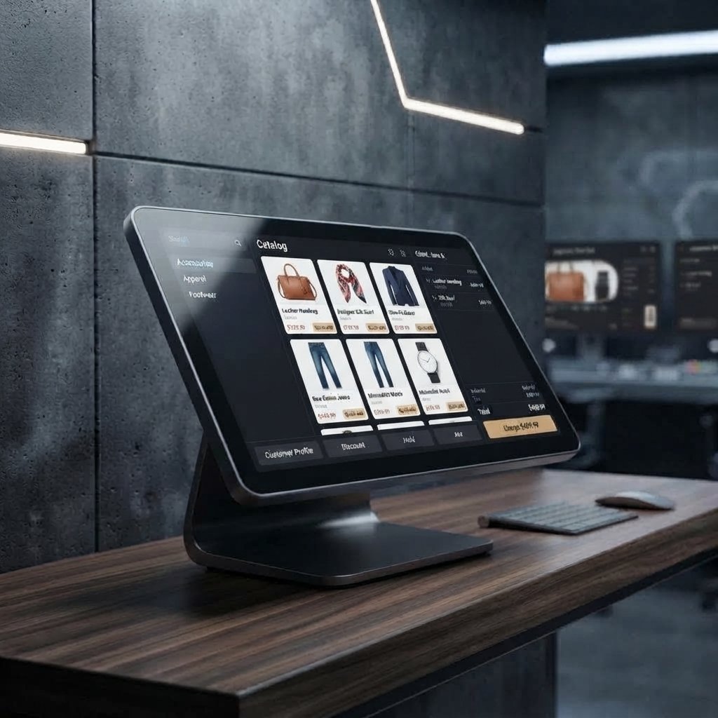 NepShift running on a retail counter setup
